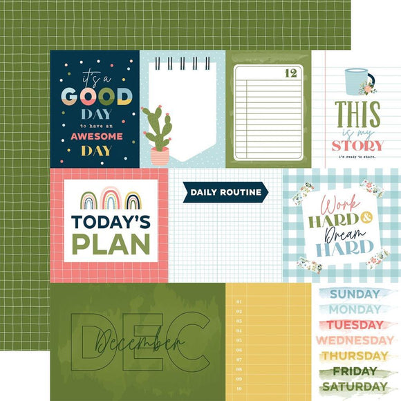 Scrapbooking  Echo Park Day In The Life Double-Sided Cardstock 12