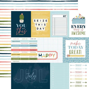 Scrapbooking  Echo Park Day In The Life Double-Sided Cardstock 12"X12" - July Paper 12"x12"