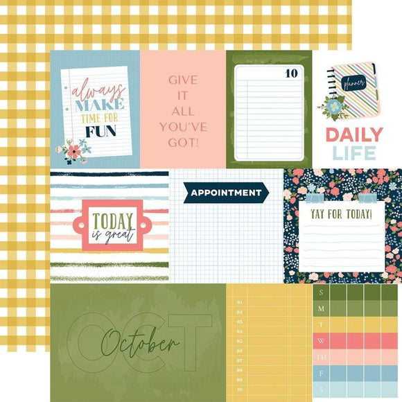Scrapbooking  Echo Park Day In The Life Double-Sided Cardstock 12