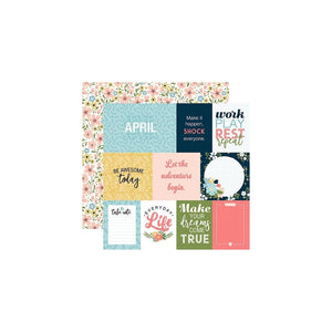 Scrapbooking  Echo Park Day In The Life No. 2 Double-Sided Cardstock 12"X12" April Paper 12"X12"
