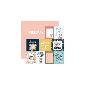 Scrapbooking  Echo Park Day In The Life No. 2 Double-Sided Cardstock 12"X12" February Paper 12"X12"
