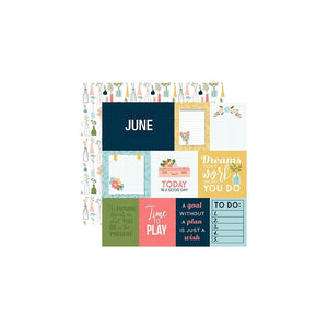 Scrapbooking  Echo Park Day In The Life No. 2 Double-Sided Cardstock 12"X12" June Paper 12"X12"