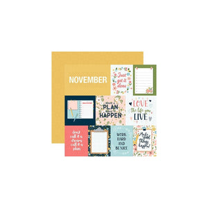 Scrapbooking  Echo Park Day In The Life No. 2 Double-Sided Cardstock 12"X12" November Paper 12"X12"