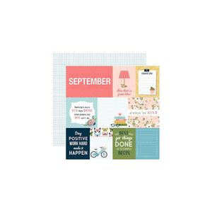 Scrapbooking  Echo Park Day In The Life No. 2 Double-Sided Cardstock 12"X12" September Paper 12"X12"