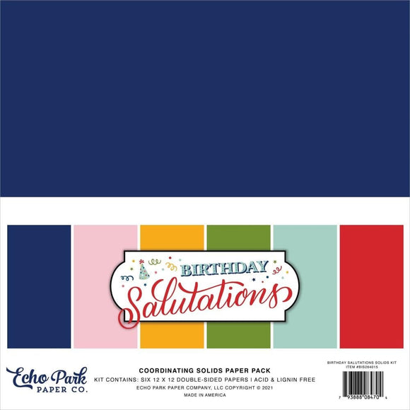 Scrapbooking  Echo Park Double-Sided Solid Cardstock 12