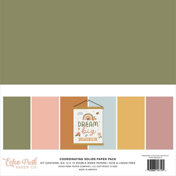Scrapbooking  Echo Park Double-Sided Solid Cardstock 12