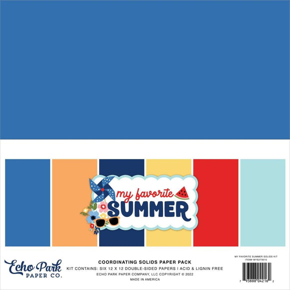 Scrapbooking  Echo Park Double-Sided Solid Cardstock 12
