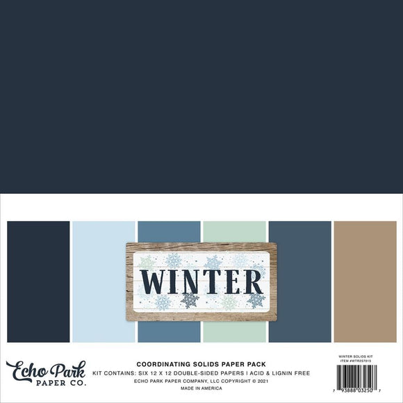 Scrapbooking  Echo Park Double-Sided Solid Cardstock 12