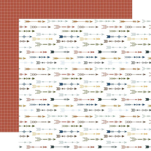 Scrapbooking  Echo Park Dream Big Little Boy Double-Sided Cardstock 12"X12" -Adventurous Arrows Paper 12"x12"