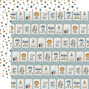 Scrapbooking  Echo Park Dream Big Little Boy Double-Sided Cardstock 12"X12" -You are Loved Paper 12"x12"