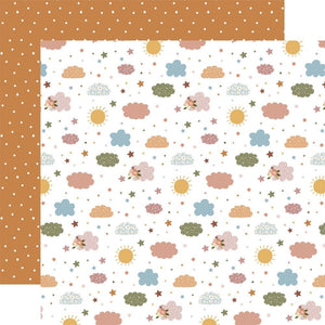 Scrapbooking  Echo Park Dream Big Little Girl Double-Sided Cardstock 12"X12" - Beyond The Clouds Paper 12"x12"