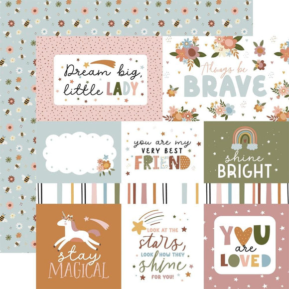 Scrapbooking  Echo Park Dream Big Little Girl Double-Sided Cardstock 12