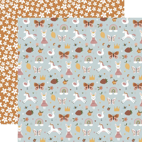 Scrapbooking  Echo Park Dream Big Little Girl Double-Sided Cardstock 12
