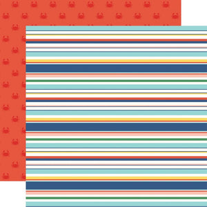 Scrapbooking  Echo Park Endless Summer Double-Sided Cardstock 12"X12" - Beach Towel Paper 12"x12"