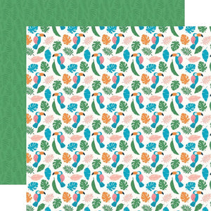 Scrapbooking  Echo Park Endless Summer Double-Sided Cardstock 12"X12" - Tropical Paradise Paper 12"x12"