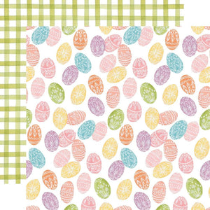 Scrapbooking  Echo Park Favorite Easter Double-Sided Cardstock 12"X12" - Coloured Eggs Paper 12"x12"