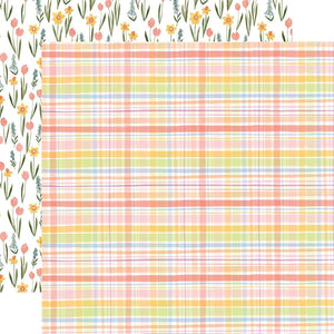 Scrapbooking  Echo Park Favorite Easter Double-Sided Cardstock 12"X12" - Picking Plaid Paper 12"x12"