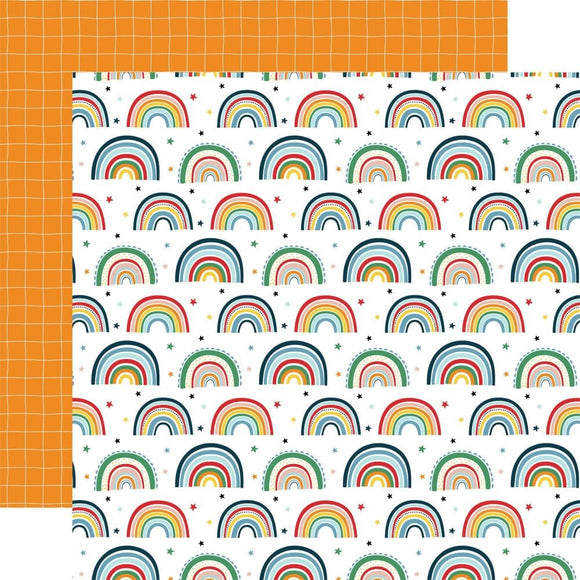 Scrapbooking  Echo Park First Day Of School Double-Sided Cardstock 12