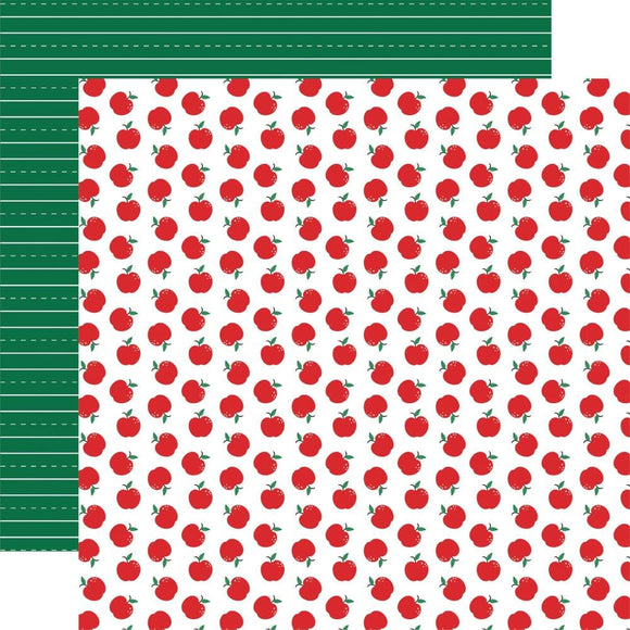 Scrapbooking  Echo Park First Day Of School Double-Sided Cardstock 12
