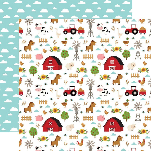 Scrapbooking  Echo Park Fun On The Farm Double-Sided Cardstock 12