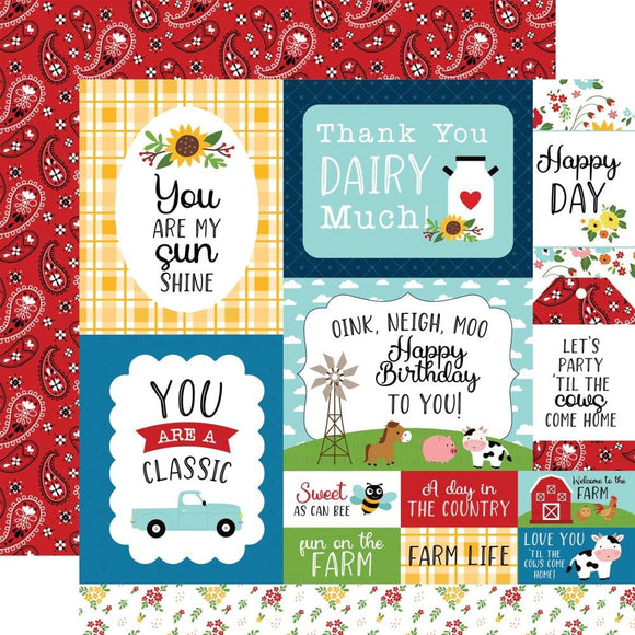 Scrapbooking  Echo Park Fun On The Farm Double-Sided Cardstock 12