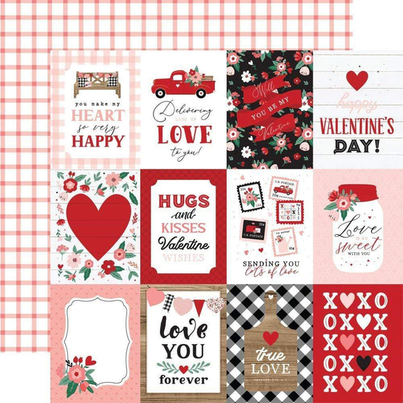 Scrapbooking  Echo Park Hello Valentine Double-Sided Cardstock 12