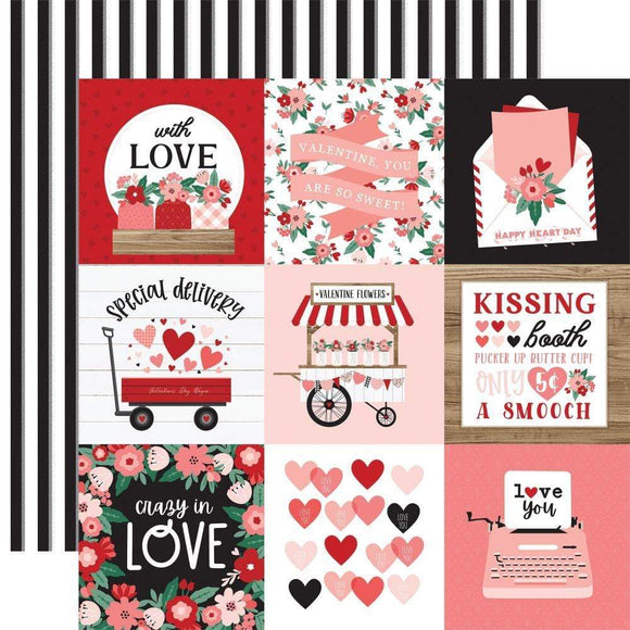 Scrapbooking  Echo Park Hello Valentine Double-Sided Cardstock 12