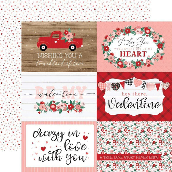Scrapbooking  Echo Park Hello Valentine Double-Sided Cardstock 12