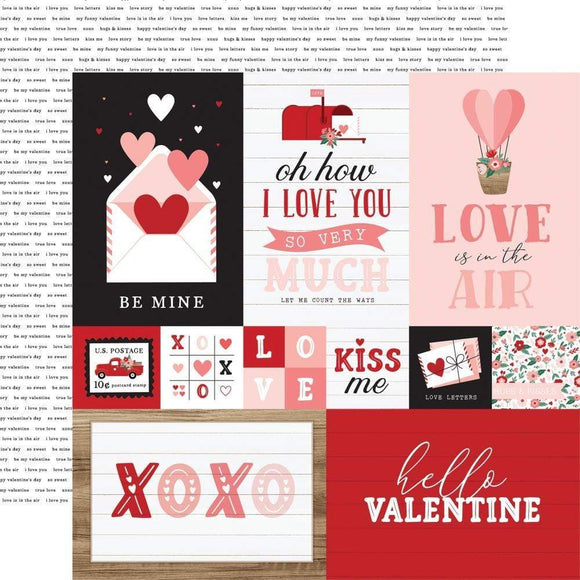 Scrapbooking  Echo Park Hello Valentine Double-Sided Cardstock 12