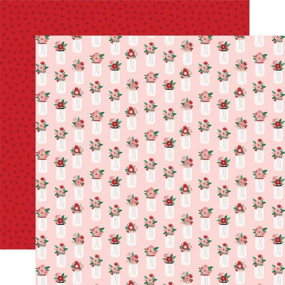 Scrapbooking  Echo Park Hello Valentine Double-Sided Cardstock 12