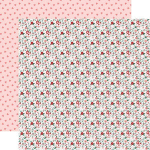 Scrapbooking  Echo Park Hello Valentine Double-Sided Cardstock 12"X12" - Sweet Floral Paper 12"x12"