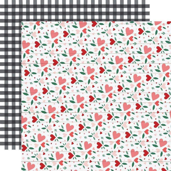 Scrapbooking  Echo Park Hello Valentine Double-Sided Cardstock 12