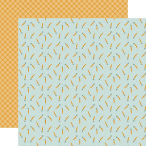 Scrapbooking  Echo Park It's Easter Time Double-Sided Cardstock 12"X12" - Carrot Patch Paper 12"x12"