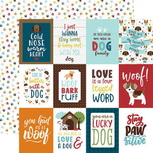 Scrapbooking  Echo Park My Dog Collection 12" x 12" Double Sided Paper - 3"x4" Journaling Cards Paper 12"x12"