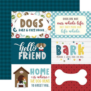 Scrapbooking  Echo Park My Dog Collection 12" x 12" Double Sided Paper -4x6 Journaling Cards Paper 12"x12"