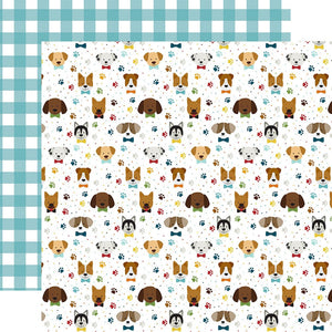 Scrapbooking  Echo Park My Dog Collection 12" x 12" Double Sided Paper - Puppy Pals Paper 12"x12"