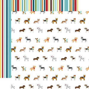 Scrapbooking  Echo Park My Dog Collection 12" x 12" Double Sided Paper - Puppy Party Paper 12"x12"