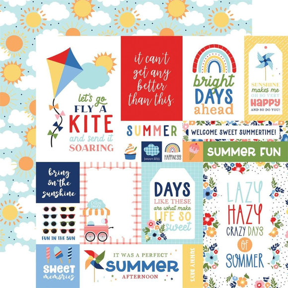 Scrapbooking  Echo Park My Favorite Summer Double-Sided Cardstock 12
