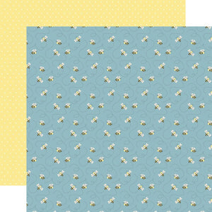 Scrapbooking  Echo Park New Day Double-Sided Cardstock 12"X12" - Bee Buddies Paper 12"x12"