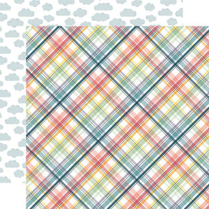 Scrapbooking  Echo Park New Day Double-Sided Cardstock 12"X12" -Perfect Day Plaid Paper 12"x12"