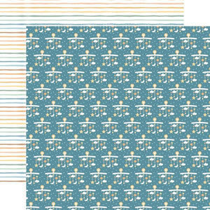 Scrapbooking  Echo Park Our Baby Boy Double-Sided Cardstock 12"X12" - Magical Mobiles Paper 12"x12"