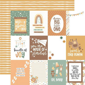 Scrapbooking  Echo Park Our Baby Double-Sided Cardstock 12"X12" - 3x4 Journaling Cards Paper 12"x12"
