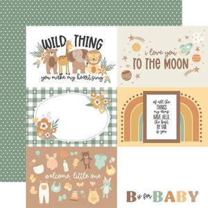 Scrapbooking  Echo Park Our Baby Double-Sided Cardstock 12"X12" - 6x4 Journaling Cards Paper 12"x12"