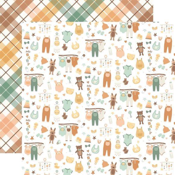 Scrapbooking  Echo Park Our Baby Double-Sided Cardstock 12
