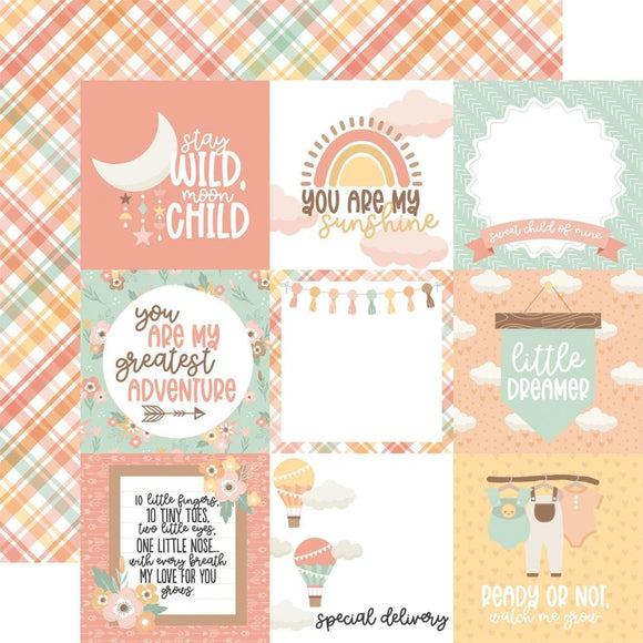 Scrapbooking  Echo Park Our Baby Girl Double-Sided Cardstock 12