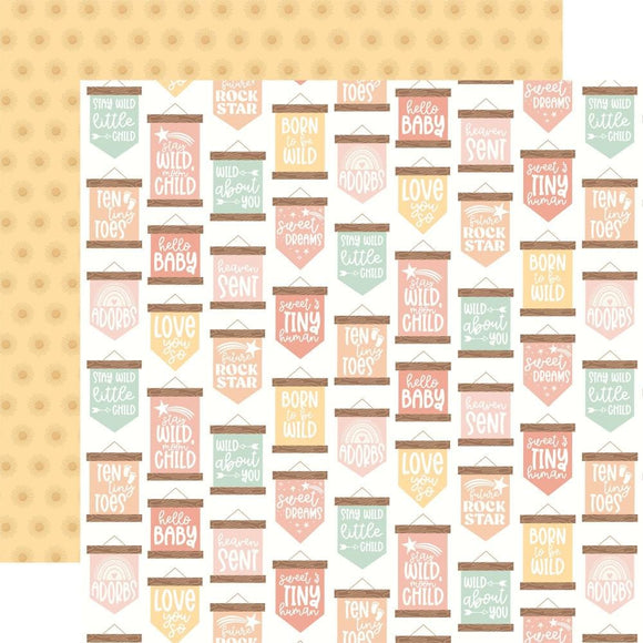 Scrapbooking  Echo Park Our Baby Girl Double-Sided Cardstock 12