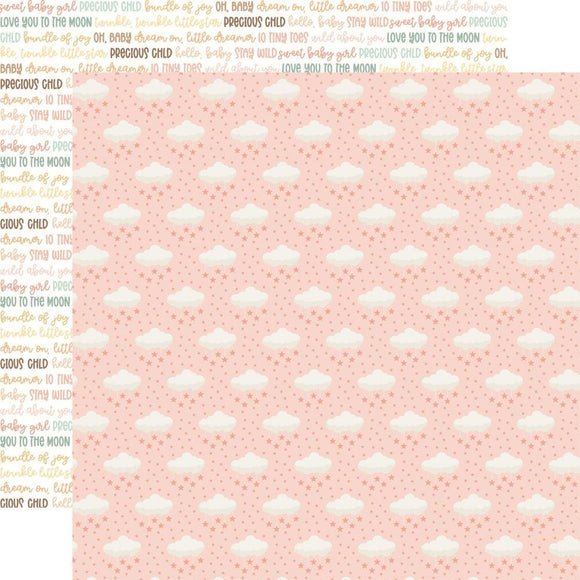 Scrapbooking  Echo Park Our Baby Girl Double-Sided Cardstock 12