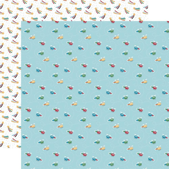 Scrapbooking  Echo Park Play All Day Boy Double-Sided Cardstock 12