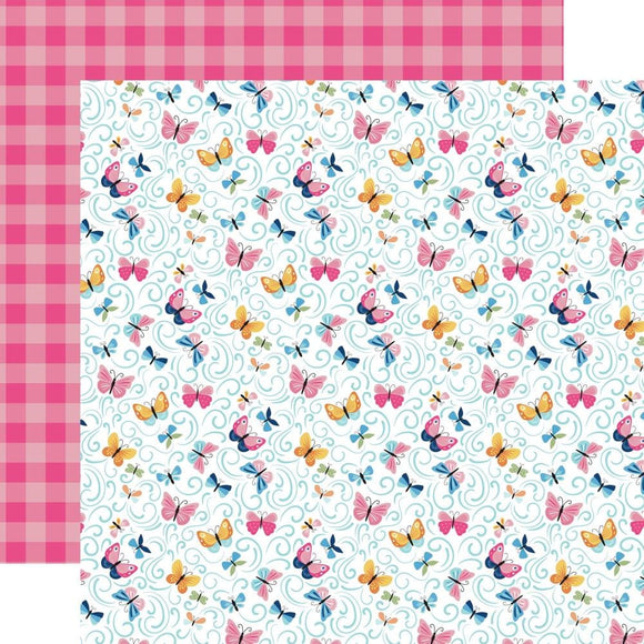 Scrapbooking  Echo Park Play All Day Girl Double-Sided Cardstock 12