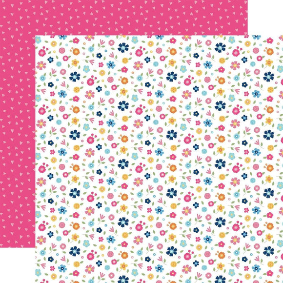Scrapbooking  Echo Park Play All Day Girl Double-Sided Cardstock 12